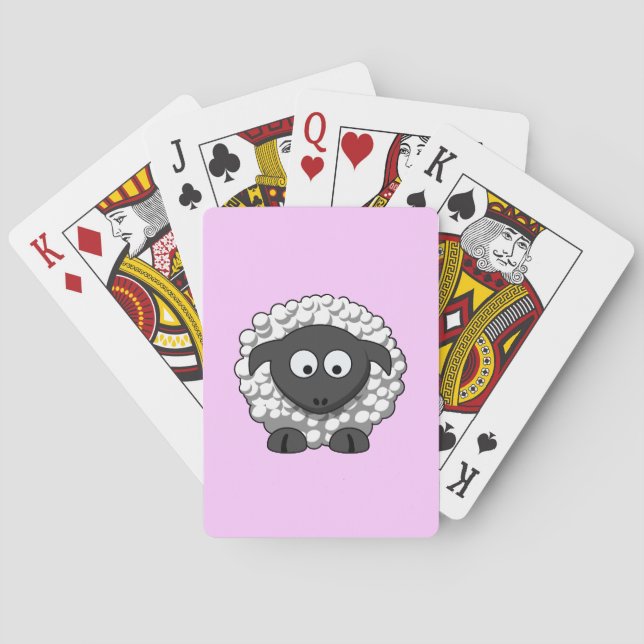 Baraja De Cartas Tarjetas de reproducción de ovejas personalizados (Reverso)