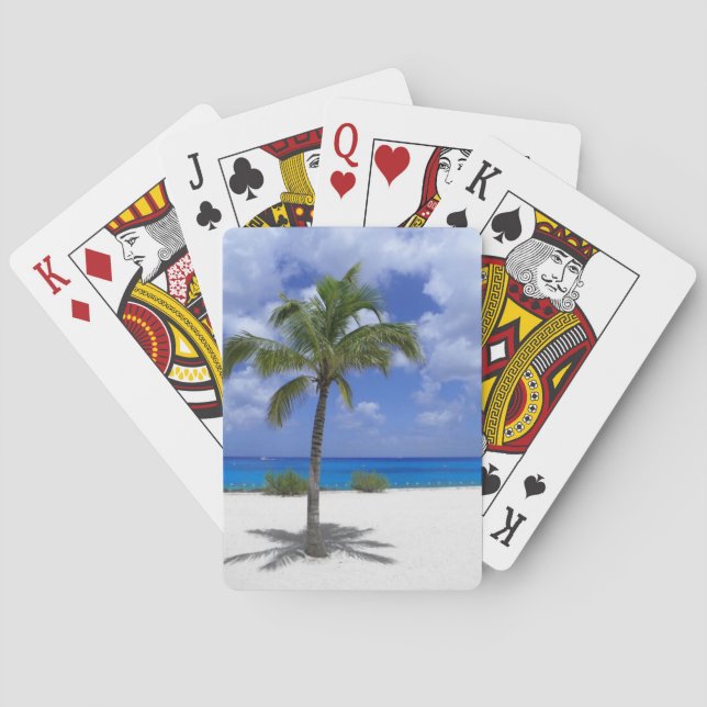 Baraja De Cartas Tarjetas de reproducción de palma de Cozumel (Reverso)
