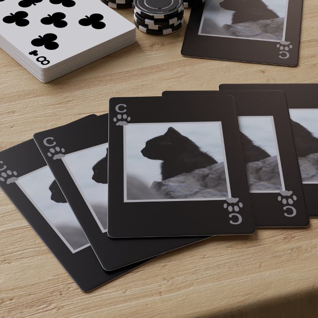 Baraja De Cartas Tarjetas de reproducción de papel de gato negro de (Subido por el creador)