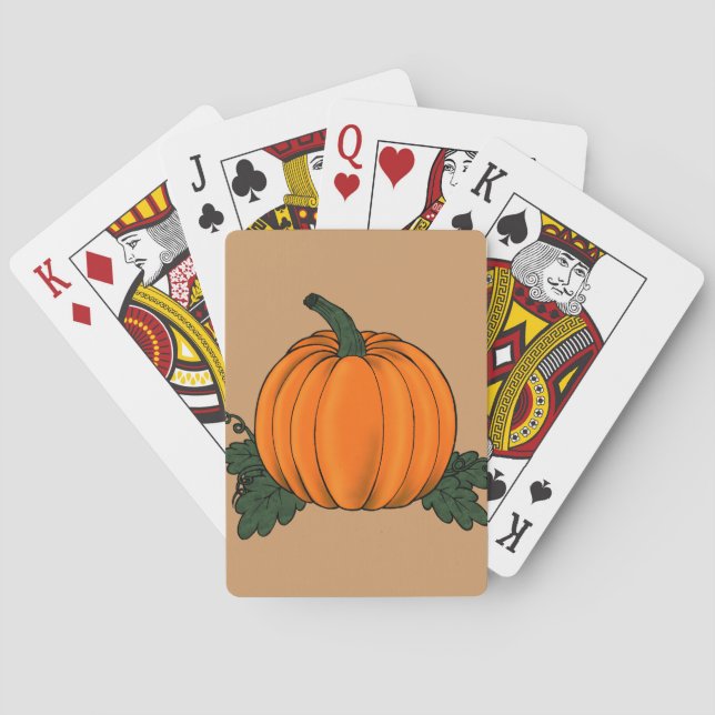Baraja De Cartas Tarjetas de reproducción de parches de calabaza (Reverso)