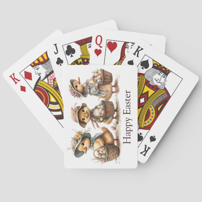 Baraja De Cartas Tarjetas de reproducción de Pascua (Reverso)