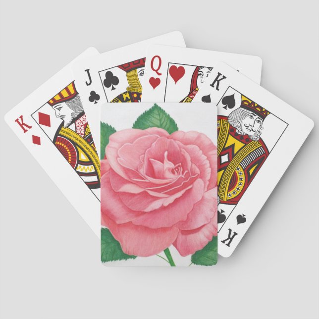 Baraja De Cartas Tarjetas de reproducción de pasión rosa (Reverso)