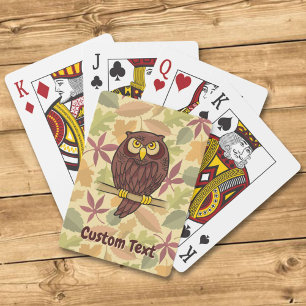 Baraja De Cartas Tarjetas de reproducción de Personalizado de búho