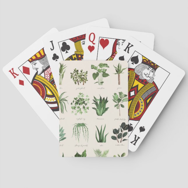 Baraja De Cartas Tarjetas de reproducción de plantas (Reverso)