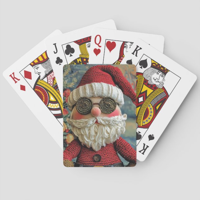 Baraja De Cartas Tarjetas de reproducción de Santa Claus (Reverso)