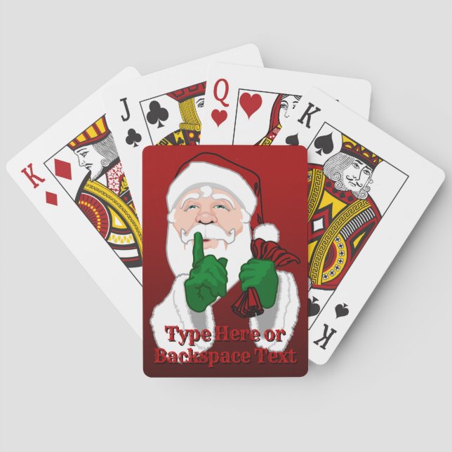 Baraja De Cartas Tarjetas de reproducción de Santa Clause Tarjetas  (Reverso)