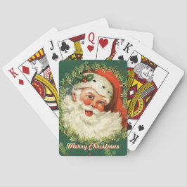Baraja De Cartas Tarjetas de reproducción de Santa Retro