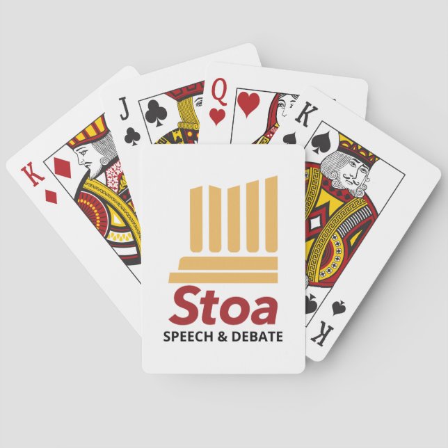 Baraja De Cartas Tarjetas de reproducción de Stoa (Reverso)