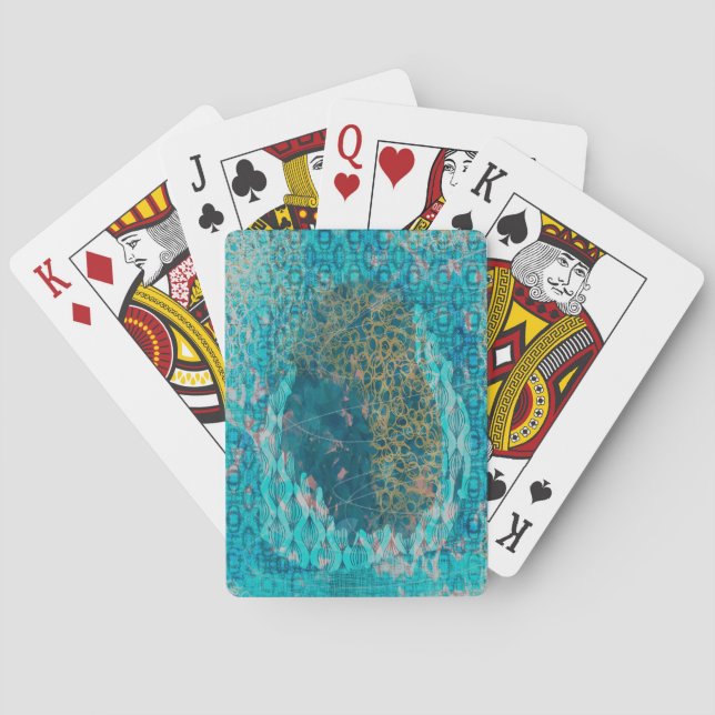 Baraja De Cartas Tarjetas de reproducción de sueños retro (Reverso)