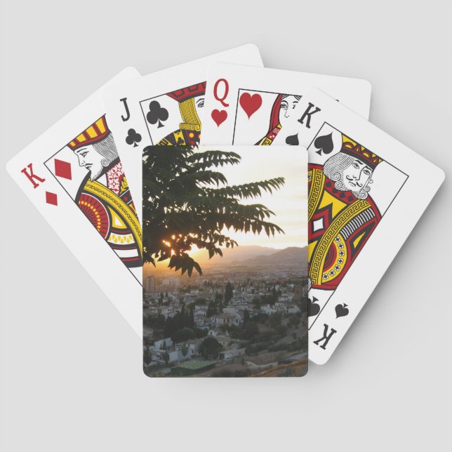 Baraja De Cartas Tarjetas de reproducción de Sunset (Reverso)