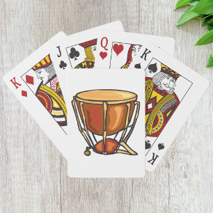 Baraja De Cartas Tarjetas de reproducción de tambor único