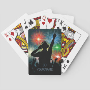 Baraja De Cartas Tarjetas de reproducción de texto de DJ de música