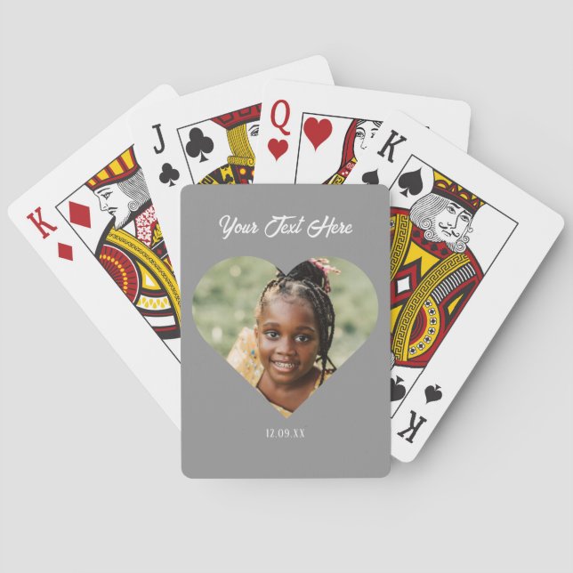 Baraja De Cartas Tarjetas de reproducción de texto Personalizado ve (Reverso)