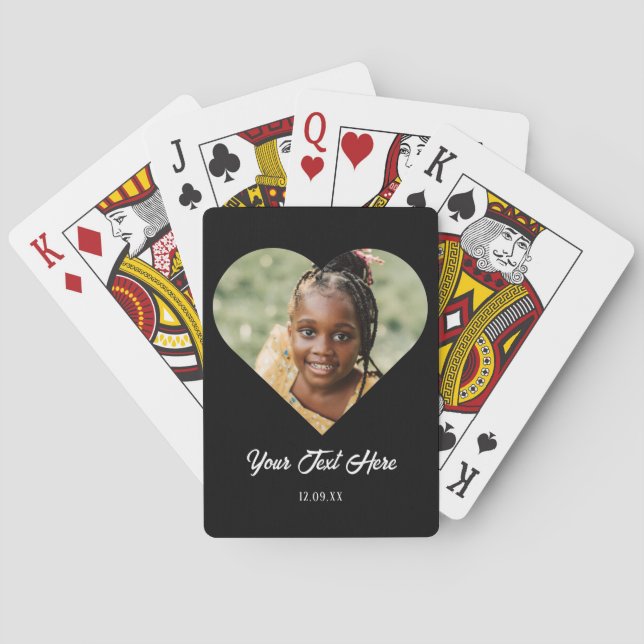 Baraja De Cartas Tarjetas de reproducción de texto Personalizado ve (Reverso)