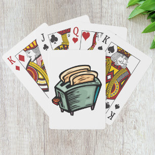 Baraja De Cartas Tarjetas de reproducción de tostadora verde