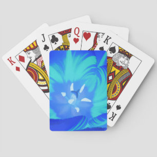 Baraja De Cartas Tarjetas de reproducción de tulipán azul brillante
