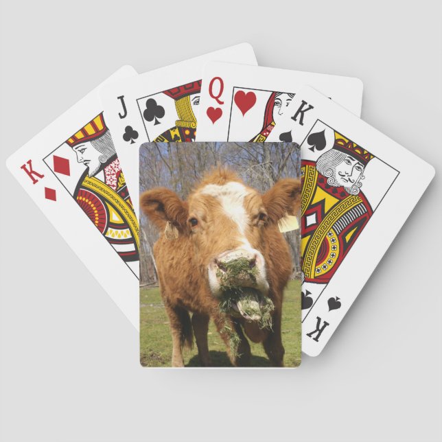 Baraja De Cartas Tarjetas de reproducción de vaca (Reverso)