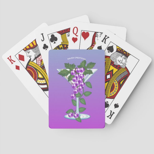 Baraja De Cartas Tarjetas de reproducción de vino (Reverso)
