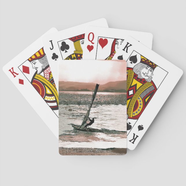 BARAJA DE CARTAS TARJETAS DE REPRODUCCIÓN DE WINDSURF (Reverso)