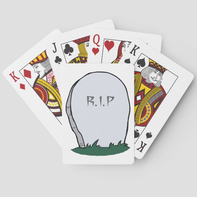 Baraja De Cartas Tarjetas de reproducción del cementerio de Gravest (Reverso)