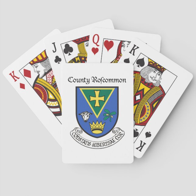 Baraja De Cartas Tarjetas de reproducción del condado Roscommon (Reverso)