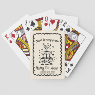 Baraja De Cartas Tarjetas de reproducción dibujadas a mano por pers
