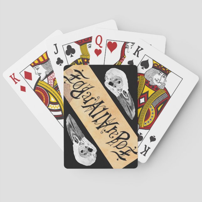 Baraja De Cartas Tarjetas de reproducción Edgar Allan Poe Ambigram (Reverso)