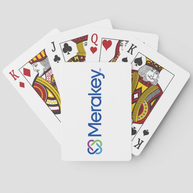 Baraja De Cartas Tarjetas de reproducción estándar con logotipo Mer (Reverso)