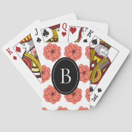 Baraja De Cartas Tarjetas de reproducción floral personalizadas