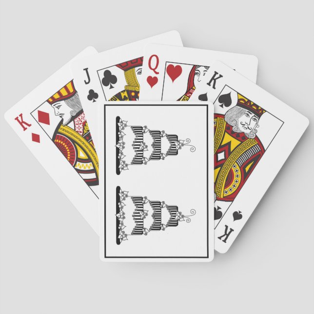 Baraja De Cartas Tarjetas de reproducción gráfica de pasteles bodas (Reverso)