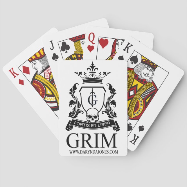 Baraja De Cartas Tarjetas de reproducción GRIM (Reverso)