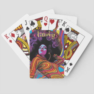 Baraja De Cartas Tarjetas de reproducción Groovy Retro