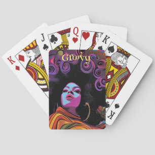 Baraja De Cartas Tarjetas de reproducción Groovy Retro