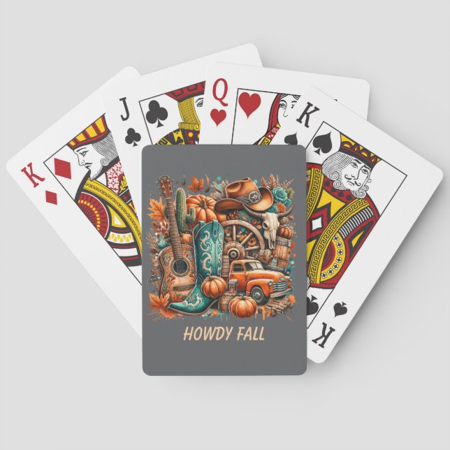Baraja De Cartas Tarjetas de reproducción Howdy Fall (Reverso)