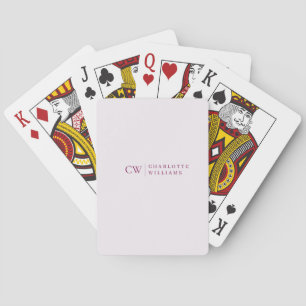 Baraja De Cartas Tarjetas de reproducción inicial rosada personaliz