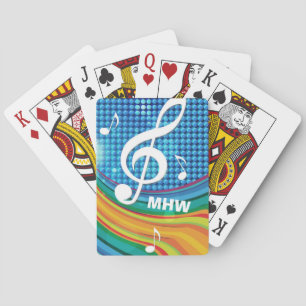 Baraja De Cartas Tarjetas de reproducción monograma de personalizad