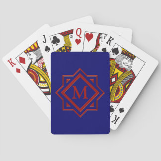 Baraja De Cartas Tarjetas de reproducción monogramadas
