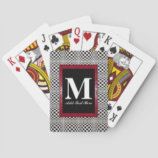 Baraja De Cartas Tarjetas de reproducción monogramadas personalizad
