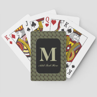 Baraja De Cartas Tarjetas de reproducción monogramadas personalizad