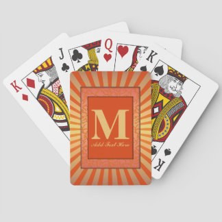 Baraja De Cartas Tarjetas de reproducción monogramadas personalizad