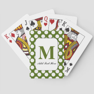 Baraja De Cartas Tarjetas de reproducción monogramadas personalizad