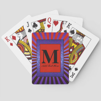 Baraja De Cartas Tarjetas de reproducción monogramadas personalizad