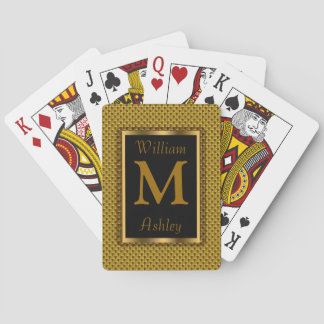 Baraja De Cartas Tarjetas de reproducción monogramadas personalizad