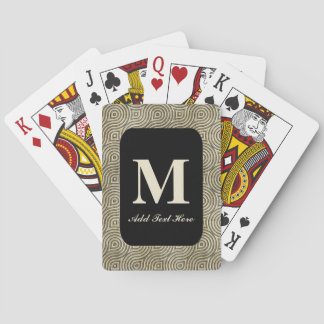 Baraja De Cartas Tarjetas de reproducción monogramadas personalizad