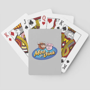 Baraja De Cartas Tarjetas de reproducción Moo & Oink