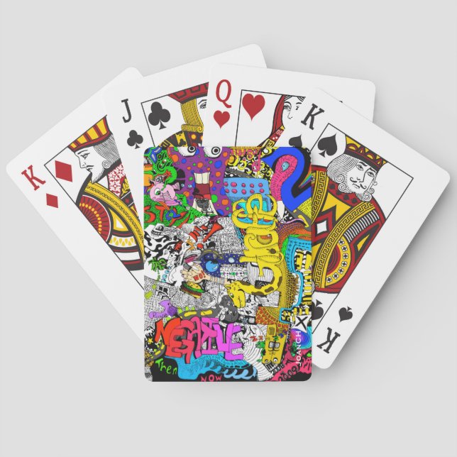 Baraja De Cartas Tarjetas de reproducción negativas (Reverso)