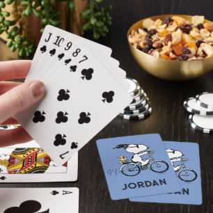 Baraja De Cartas Tarjetas de reproducción para bicicletas Snoopy &