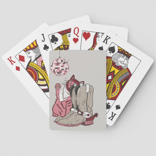Baraja De Cartas Tarjetas de reproducción para gato disco (Reverso)