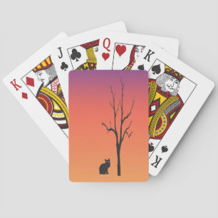 Baraja De Cartas Tarjetas de reproducción para gato negro