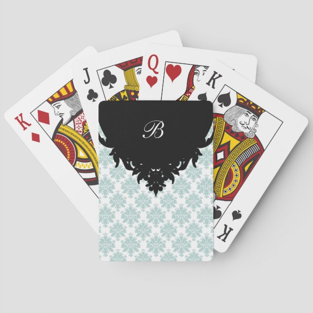 Baraja De Cartas Tarjetas de reproducción personalizadas Damask (Reverso)